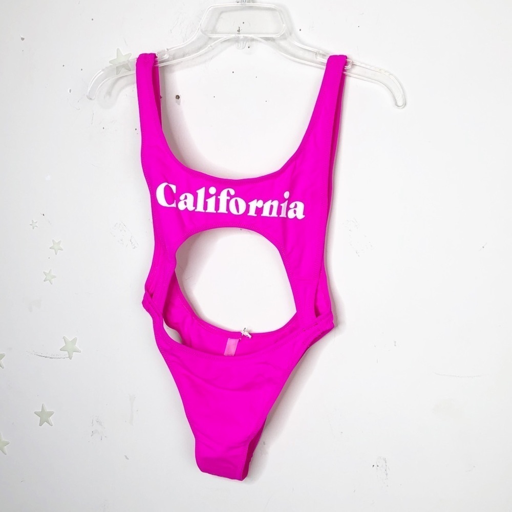 CHLOE Rose Fuchsia pink Barbie core one piece swimsuit - Picture 7 of 12